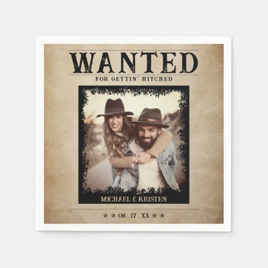  foto Gezocht Poster bruiloft Servet (Voorkant)