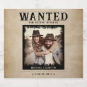 foto Gezocht Poster bruiloft Sparkling Wijnetiket (Enkel label)