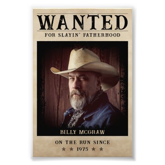  foto Gezocht Poster Grappige Vaderdag (Voorkant)