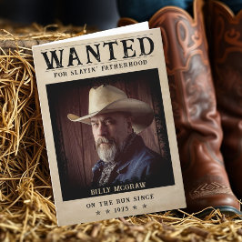  foto Gezocht Poster Grappige Vaderdag Bedankkaart