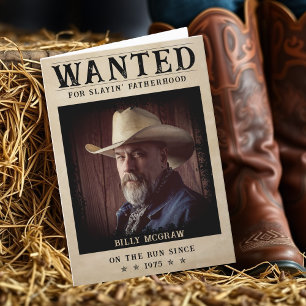 foto Gezocht Poster Grappige Vaderdag Bedankkaart