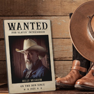 foto Gezocht Poster Grappige Vaderdag Fotoplaat