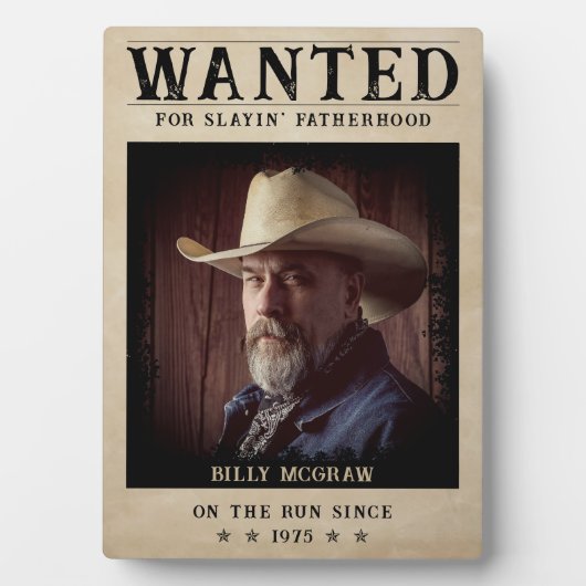 foto Gezocht Poster Grappige Vaderdag Fotoplaat (voorkant)