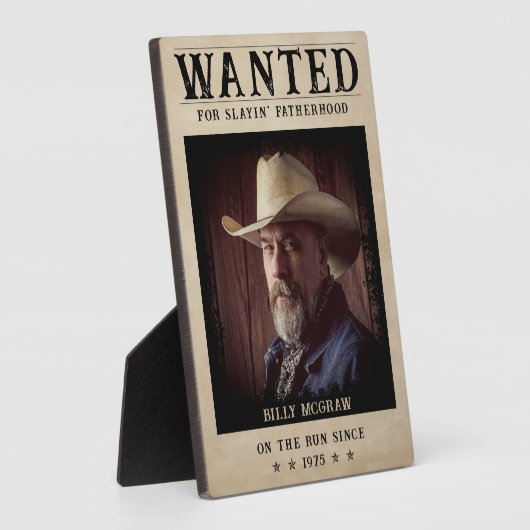  foto Gezocht Poster Grappige Vaderdag Fotoplaat (Zijkant)