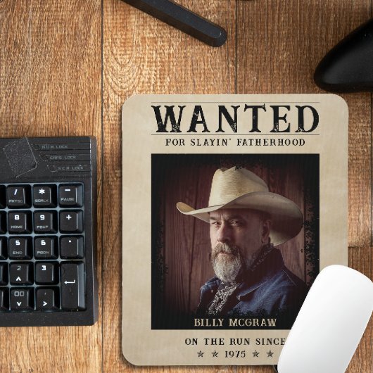  foto Gezocht Poster Grappige Vaderdag Muismat