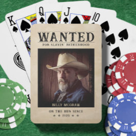  foto Gezocht Poster Grappige Vaderdag Pokerkaarten