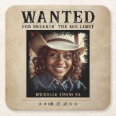  foto Gezocht Poster verjaardag Kartonnen Onderzetters (Voorkant)