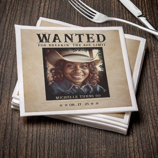 foto Gezocht Poster verjaardag Servet