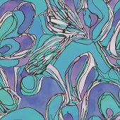 Foto Gift voor Hond Moeder Oma  Aqua Paarse Schort