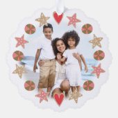 Foto Gingerbread Sweet Holiday Wishes Krijtbord Ornament Kaart (Achterkant)
