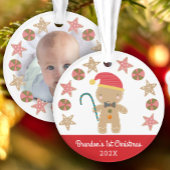 Foto GingerbrooBoy Baby First KerstRed Ornament