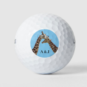 Foto Giraffe Couple Monogram Golfballen