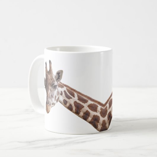 Foto Giraffe Portrait Koffiemok (Voorkant links)