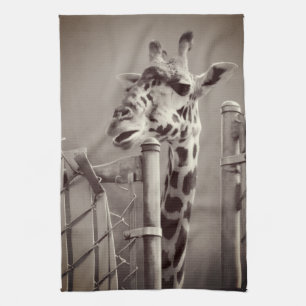 Foto Giraffe - stijl Theedoek