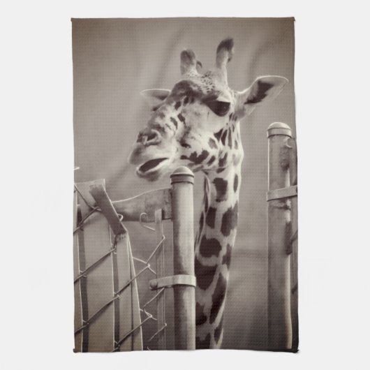 Foto Giraffe - stijl Theedoek (Verticaal)