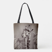 Foto Giraffe -  stijl Tote Bag (Achterkant)