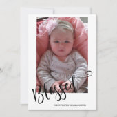 Foto Girl Birth Announcement Kaart (Voorkant)