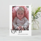 Foto Girl Birth Announcement Kaart (Staand voorkant)