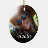 Foto Girly Pink Fun Script tante Definition Keramisch Ornament (Rechts)