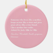 Foto Girly Pink Fun Script tante Definition Keramisch Ornament (Achterkant)