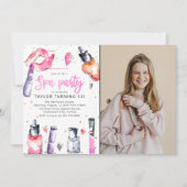 Foto Girly Spa Verjaardagsfeest Kaart (Voorkant)