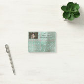 Foto Glam Custom Blauwgroen Sparkly Diamond Sequin Post-it® Notes (Kantoor)
