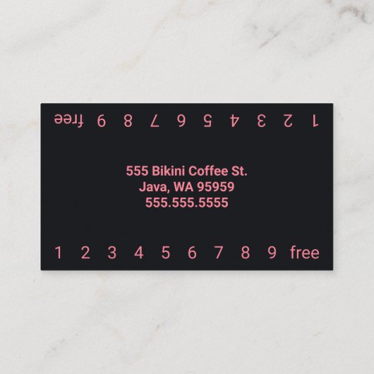 Foto Glimlach Bikini Coffee Drive-Thru Loyalty Kaa (Achterkant)