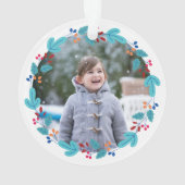 Foto Gnome Sweet Gnome Schattigee Elf Bloemenkrans Ornament (achterkant)