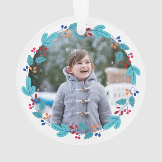 Foto Gnome Sweet Gnome Schattigee Elf Bloemenkrans Ornament (achterkant)