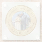 Foto Goedkope 50e Jubileum geschenken, kopen 1 of  Glazen Onderzetter (Achterkant)