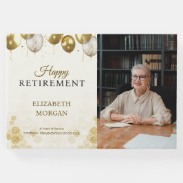 Foto Gold Balloon Happy Retirement Gastenboek