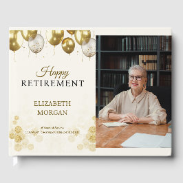 Foto Gold Balloon Happy Retirement Gastenboek