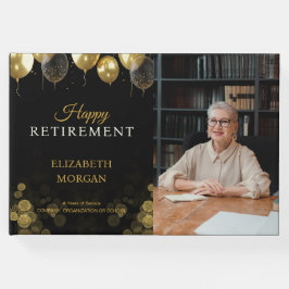 Foto Gold Balloon Happy Retirement Gastenboek