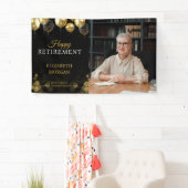 Foto Gold Balloon Happy Retirement Spandoek (Insitu)