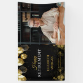 Foto Gold Balloon Happy Retirement Spandoek (Verticaal)