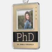 Foto Gold Black, PhD Afstuderen Verzilverd Omlijst Ornament (Links)