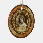 Foto Gold Copper Herdenkingsdiamant Chocolade Keramisch Ornament (Rechts)