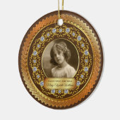 Foto Gold Copper Herdenkingsdiamant Chocolade Keramisch Ornament (Links)