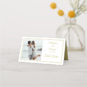 Foto Gold Elegant Weddeningstabel Plaatskaartje (Achterkant)