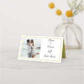 Foto Gold Elegant Weddeningstabel Plaatskaartje (Voorkant)