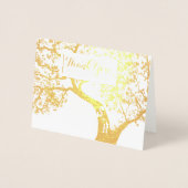 Foto Gold Foil Initialen Tree Weddenschap Hartelij Folie Kaarten (Voorkant)