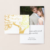 Foto Gold Foil Initialen Tree Weddenschap Hartelij Folie Kaarten (Display)
