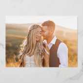 Foto Gold Foil Save the Date Folie Uitnodiging (Achterkant)