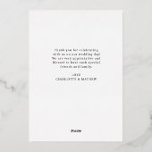 Foto Gold Foil Splatter Hartelijk dank Folie Feestdagenkaart (Achterkant)