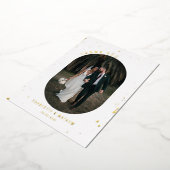 Foto Gold Foil Splatter Hartelijk dank Folie Feestdagenkaart (Gedraaid)