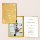 Foto Gold Foil Wedding Invitation Folie Kaarten (Display)