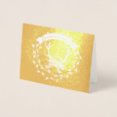 Foto Gold Foil Wreath Antlers Weddenschap Bedankt Folie Kaarten (Voorkant)