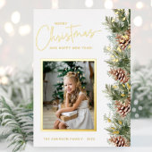 Foto Gold Kerstfeestay Folie Kaart