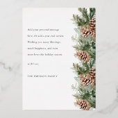 Foto Gold Kerstfeestay Folie Kaart (Achterkant)