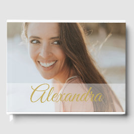 Foto Gold Photo Personal Party Guest Gastenboek